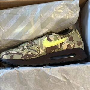Nike Men's Camouflage Sneakers with Yellow Swoosh